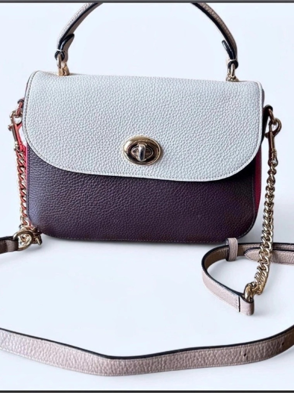 COACH Parker Top Handle In Colorblock Crossbody Bag